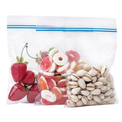 China Recyclable Clear PE Food Bag Zip Lock Poly Bags* Fresh Keeping Reclosable Packaging for sale