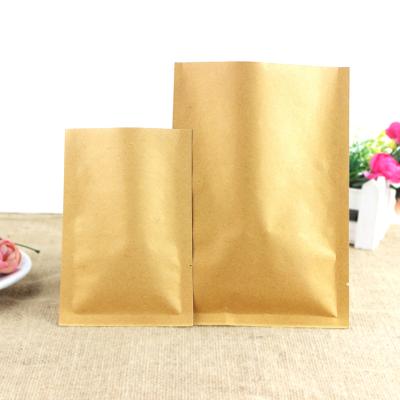 China POLYSMARTS Recyclable Custom Smell Proof 3 Side Seal Kraft Paper Aluminum Foil Bag for sale