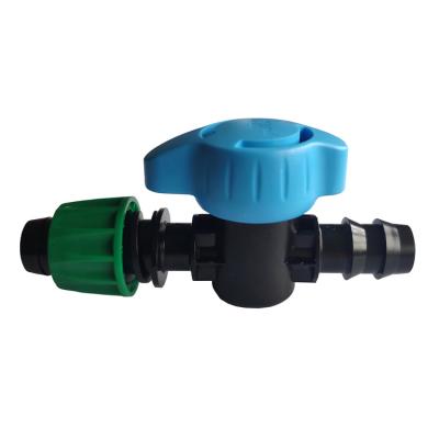 China Irrigation tape connection type new 17mm drip tape 16mm pe pipe burr lock valve drip tape valve irrigation drip line mini valve BV031617 to mini for sale