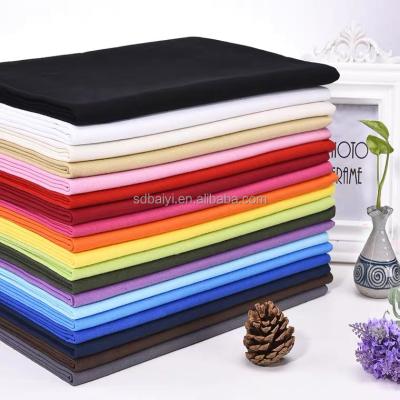 China New 100% anti-static woven fabric polyester home textile polyester bedding sheet dyed solid dyed fabric for sale