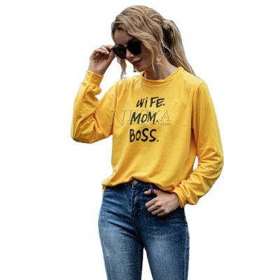 China New Design Long Sleeve T-shirt Women Short T-shirt Fashion Long Top Anti-pilling Women Top Casual for sale