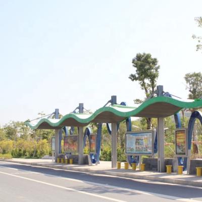 China Modern popular design outdoor waterproof urban advertising bus station for sale