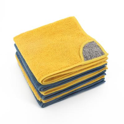 China Sustainable Kitchen Towel With Abrasive Corner Microfiber Wholesale Suppliers Cleaning Dishcloth for sale