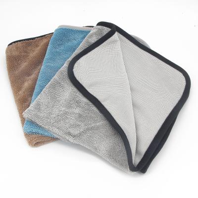 China Sustainable Hot Selling High Quality 60x90cm Large Twisted Drying Towel Microfiber Cloth for sale