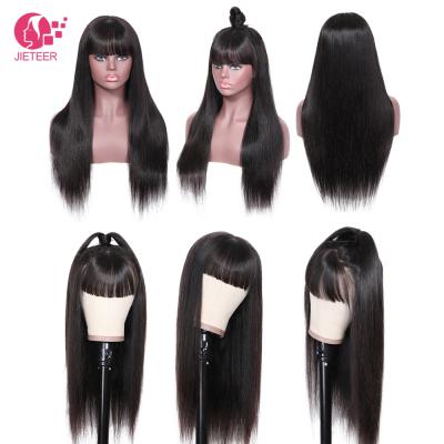 China Factory Price Silky Straight 13*4 Virgin Lace Wig 100% Swiss Brazilian With Baby Hair Straight Long Lace Front Wigs For Black Woman for sale