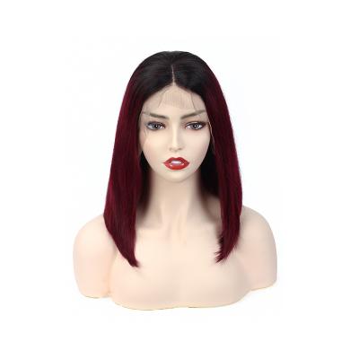 China Factory Silky Straight Stain Wave Swiss Lace Wig For Women Brazilian Straight Lace Front Ombre Hair Wigs Cuticle Aligned Wholesale 1b/30 Colored Women for sale