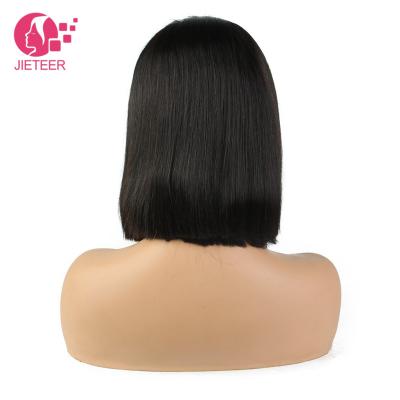 China 100% Straight Bob Wig Brazilian Virgin Hair Lace Front Wig Grade 12A Short Bobo Wigs, Silky Straight Lace Frontal Bob Wigs For Black Women for sale