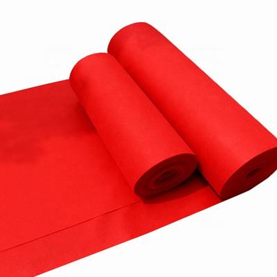 China Nice Red Reusable Nonwoven Carpet Made to Order Reversible Mat Roll for Events for sale