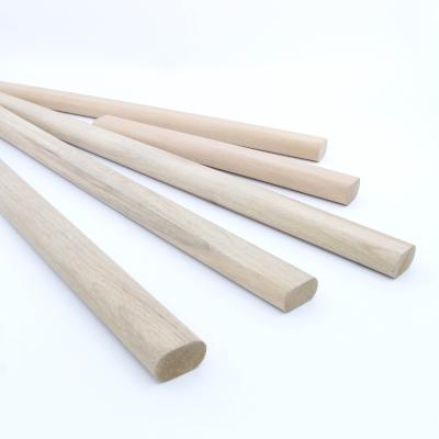 China Best quality natural ingredients round white natural birch wood finger rods or circle finger sticks for furniture or table legs for sale