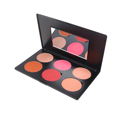 China Common sun protection! Professional Cheap Wholesale Pressed Powder 6 Colors Waterproof Blusher Palette for sale