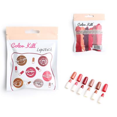 China Sunscreen 6 Colors / Color Long Lasting Easy Lipstick Mini Lipstick Matte Velvet Capsule Cute Lipstick Waterproof Cosmetic Gift Box for sale