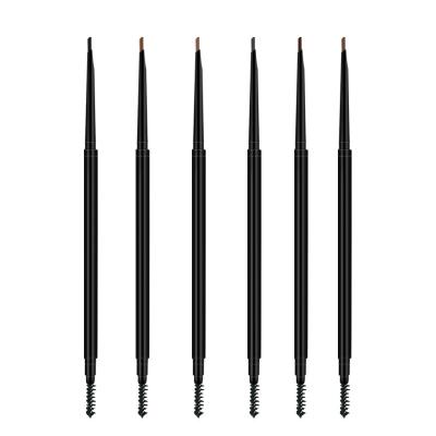 China Logo New Trending Eye Brow Custom Waterproof Pen Double Head Automatic 6 Colors Vegan Natural Waterproof Private Label Thin Eyebrow Pencil for sale