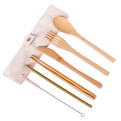 China Viable High Quality Bamboo Wood Utensils Wooden Travel Utensils Spoon Fork Picnic Tableware Price Manufacturers for sale