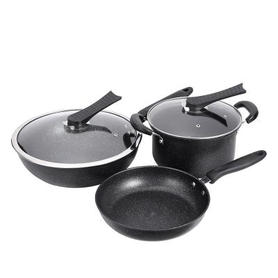 China Sustainable Hot Aluminum Kitchen Set Cookware Hard Anodized Nonstick Pots And Pans Of 1 Set Cooking Nonstick Kitchenware Cookware Sets for sale