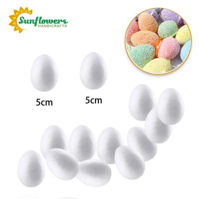 China Handcraft Styrofoam Foam Eggs Polystyrene 5cm White Color For DIY Easter Holiday Decoration for sale