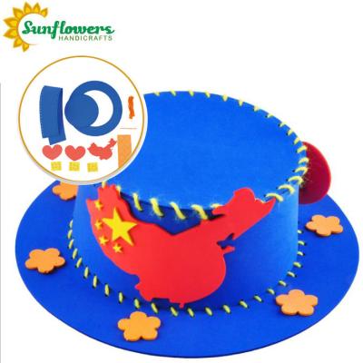 China DIY Crafts Kits New China National EVA Foam Craft Hat Kits For Kids Age 3+ DIY Toys for sale