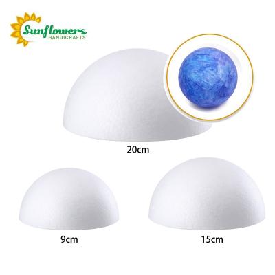 China Funny DIY Arts and Crafts Styrofoam Styrofoam Styrofoam Half Round Ball for Painting Drawing DIY Modeling Crafts Toys for sale