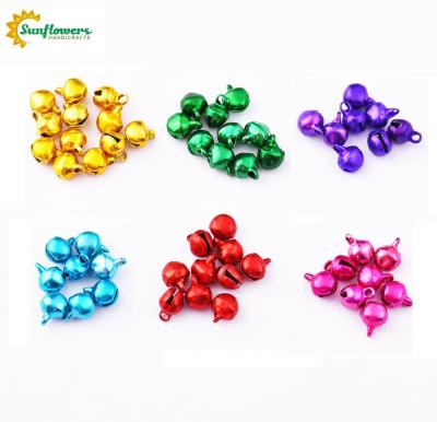 China Metal 6mm Mini Small Multicolor Christmas Jingle Bells for Christmas, party and festival decorations and jewelry making for sale