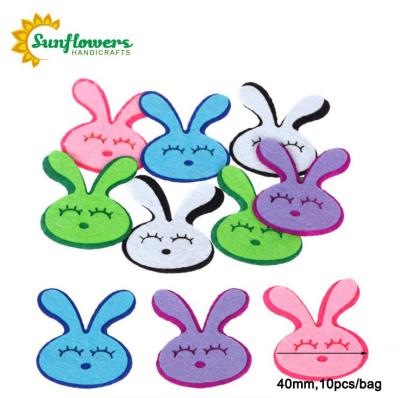 China Eco - Friendly Felt Fabric 40mm Europe Multicolor Rabbit Shapes For Holiday And Gift Sets for sale