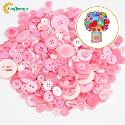 China Sustainable Pink Eco - Friendly Plastic Buttons For DIY Craft Toys for sale