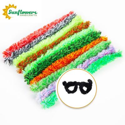 China 25*300mm Assorted Color Giant Chenille Eco-friendly Metallic Fluffy Rods Pipe Cleaners In Bulk For Crafts for sale