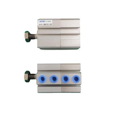 China Multi-position thin double-stroke slim double-stroke booster cylinder double-force hotels SDAT pneumatic cylinder SDAT32-5-5B for sale