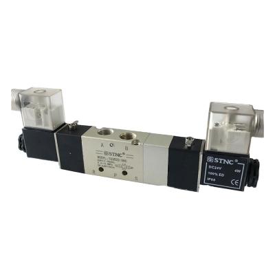 China Brand Electronic Pneumatic Valve Mid-sealing Solenoid Valve TG3522-08C STNC Five-way Three-position Stop at Any Position for sale