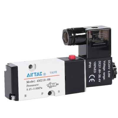 China Airtac Plate Type Solenoid Valve 4M210-08 Five-duct Hotels Two Position Valve 24V AC220V for sale