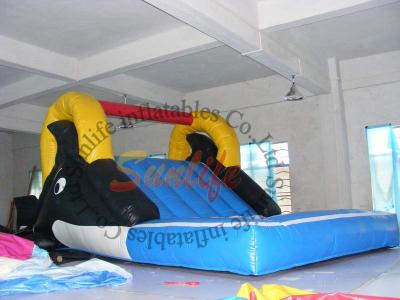 China Custom Kids Outdoor Inflatable Pool Water Slide For Rental Business for sale