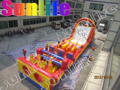 China Rent Large Inflatable Obstacle Course , Inflatable Outdoor Play Equipment for sale