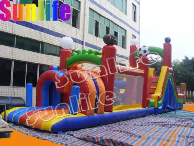 China inflatable exciting big pvc tarpaulin funny colorful obstacle course for sale