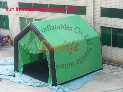 China inflatable air tight 0.6mm pvc tarpaulin green outdoor outdoor tent for sale