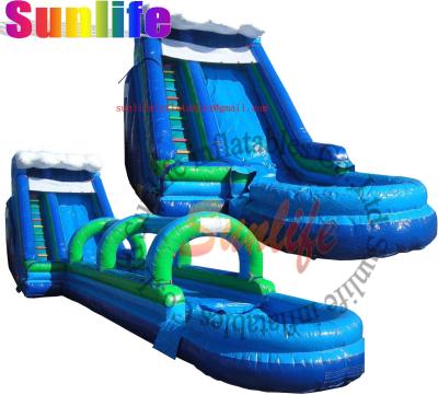 China inflatable quality water pool slip and slide for sale