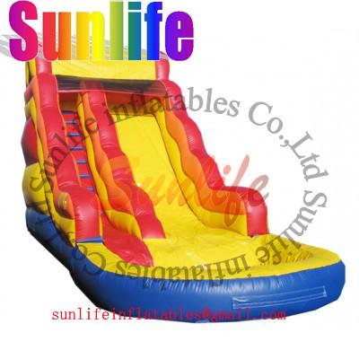 China inflatable water pool giant slide for sale