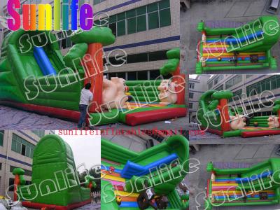 China inflatable jungle animal slide for sale