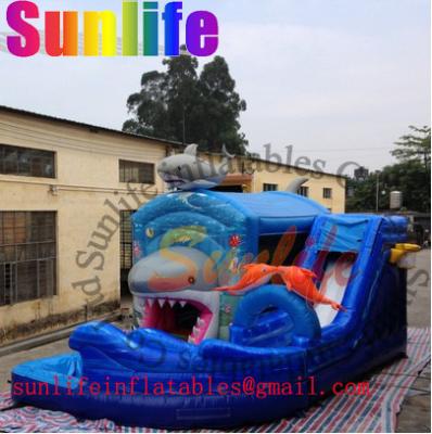 China hot sell inflatable shark slide combo for sale