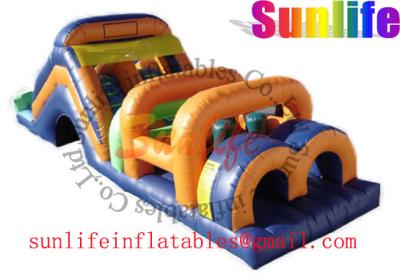 China inflatable exciting big pvc tarpaulin funny colorful obstacle course for sale