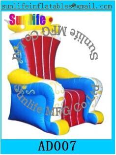 China inflatable 0.6mm pvc tarpaulin chair for event for sale