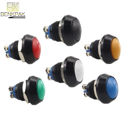 China 12mm 12mm Round Stainless Steel Metal Waterproof Momentary Push Button Switch for sale