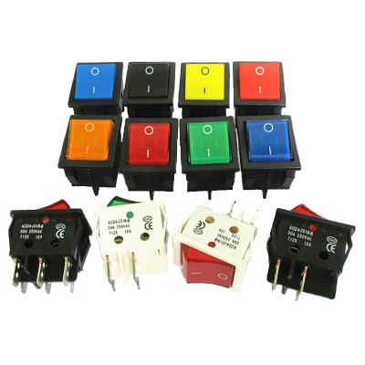 China 30A 4Pin Rocker Switch With 220V KCD4 Lamp Power Switch for sale