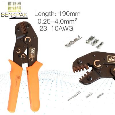 China Ratchet Crimping Pliers for Non-Insulated Labels and Containers Crimping Hand Tool China from A.W.G. 23-11 capacity 0.25-4.0mm2 mini for sale