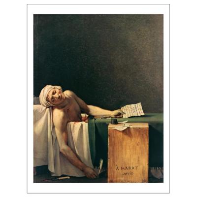 China Classic Figurative Portrait Painting Classic Print Posters Myriart Canvas Art Decor The Death of Marat 1793 by Jacques Louis David for sale