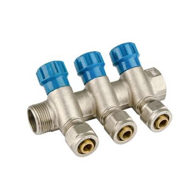 China HELERO Modern HT 100-8037 Brass 3/4 Inch Underfloor Heating Manifold CW617N Valve Separate Pipe Fitting for sale