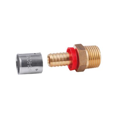 China fluids & HELERO Gas Straight Male HT 200-7065 Union pex fittings thread brass pipe press fitting for PEX pipes and PERT pipes for sale