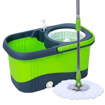 China Viable Detachable Centrifuge Spinning Magic 360 Microfiber Tornado Spin Mop Cleaning Bucket With Stainless Steel Wringer for sale