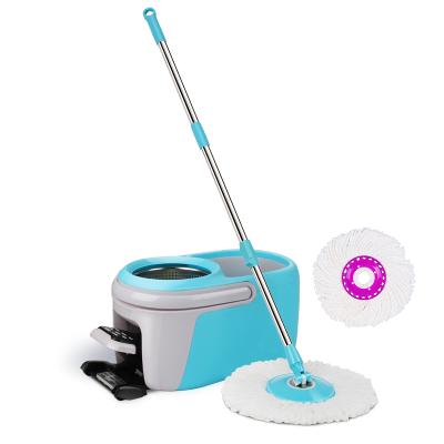 China Two Sustainable Hot Selling Rotating Bucket 360 Rotating Magic Broom With Bucket for sale