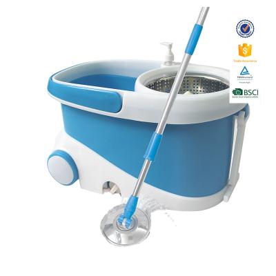 China Fashionable dragable viable and labor saving 360 the magic broom with deluxe wheel bucket cleaning rotation for sale