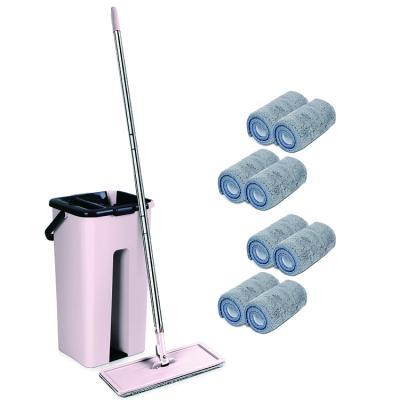 China 2022 Sustainable New Style Use Auto-washed Mop Cleaning Microfiber Flat Mop for sale