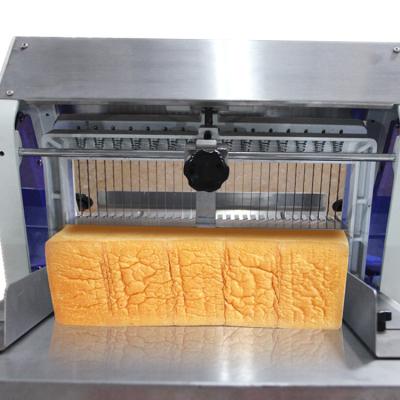 China High Efficiency Commercial Mechanical Bakery Bread Shop Cutter Cutter Toast Slicing Machine, Automatic Adjustable Electric Bread Slicer Machine for sale