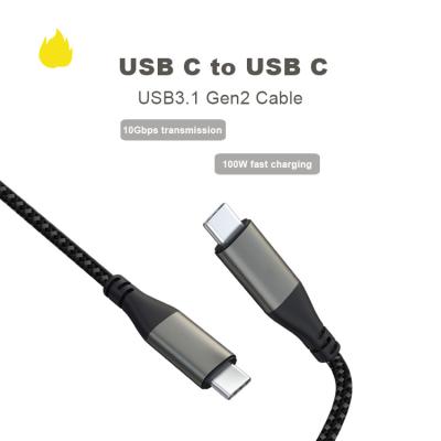 China USB3.1 USBC Gen2 Data Cables USB3.1 USBC Gen2 USB 100W USB Type C Cable 3a Fast Charging Kablo Mobile Phone USB Type C For Macbook 10Gbps Cables for sale